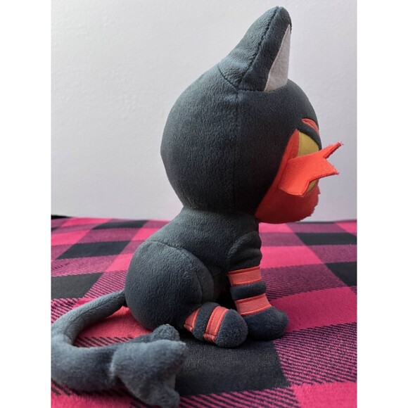 2018 Banpresto Litten Sitting Pokemon Strap Plush 10.5" Fire Cat Nintendo Cute - Picture 2 of 8